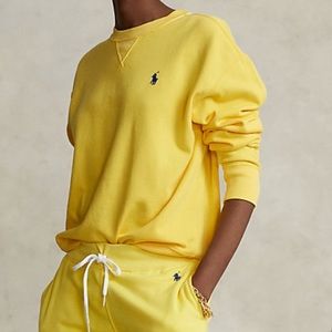 Polo By Ralph Lauren Yellow Logo Pullover Sweatshirt and sweatpants set Woman's